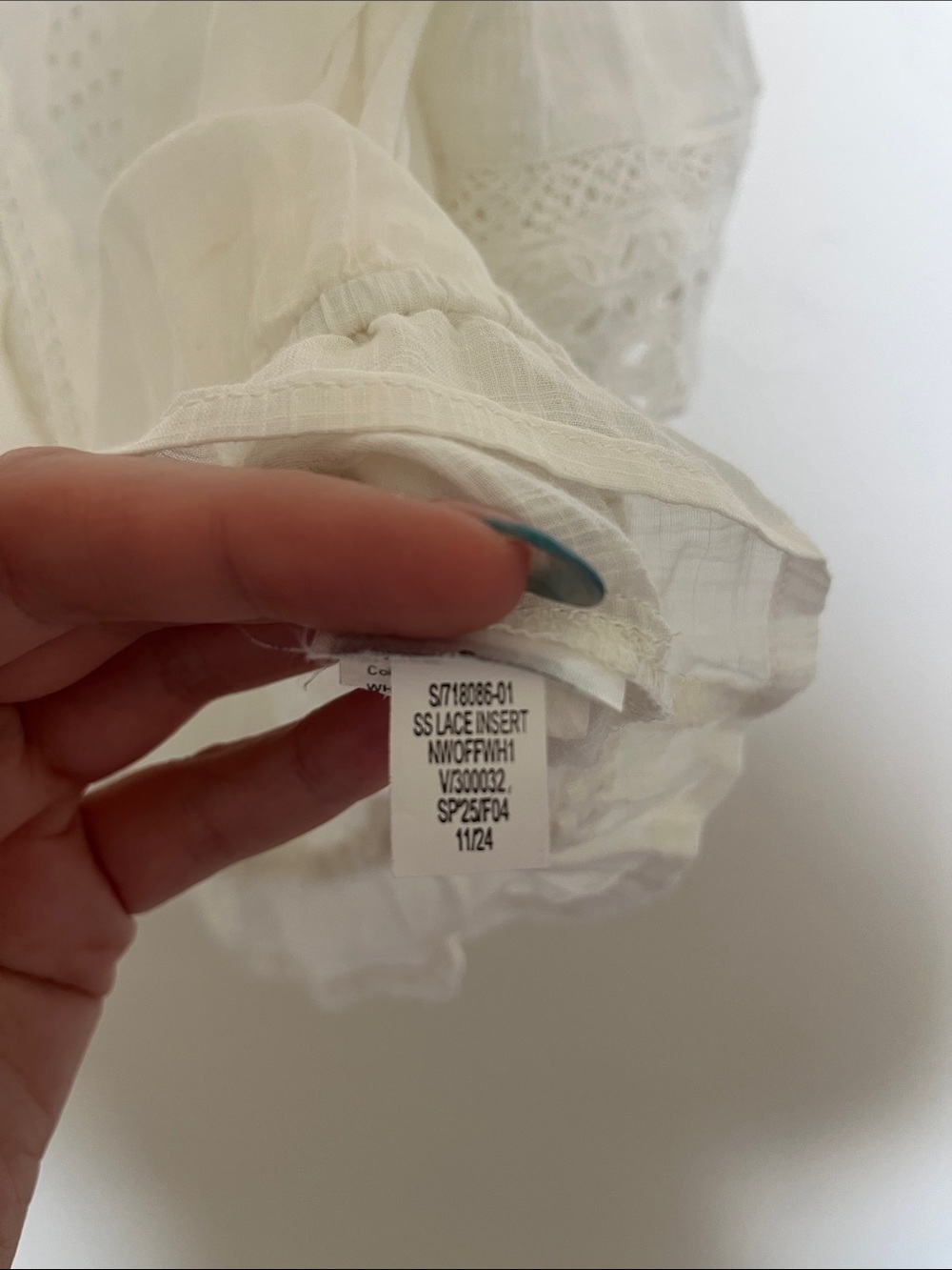 Gap Lace-Trim Puff Sleeve Shirt - Picture 8 of 10